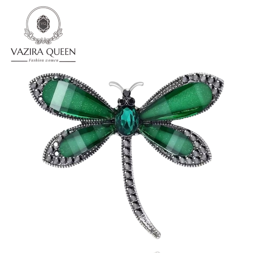 VQ Rhinestones Dragonfly Brooch